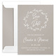 Wreath on Shimmer Save the Date Cards Image 6 of 14